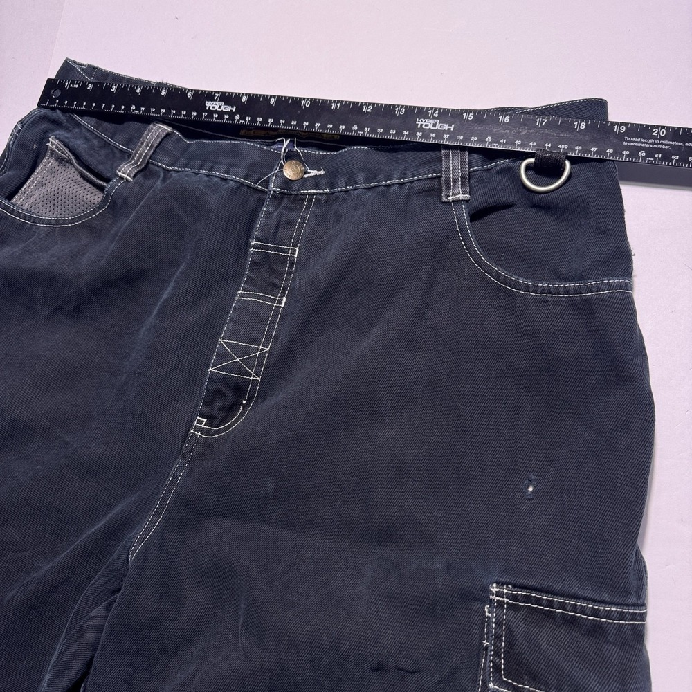 Vintage OTB Denim Jean Shorts Mens 36 Baggy Fit Jorts Black Skate Y2K 90s‎ - Picture 7 of 8